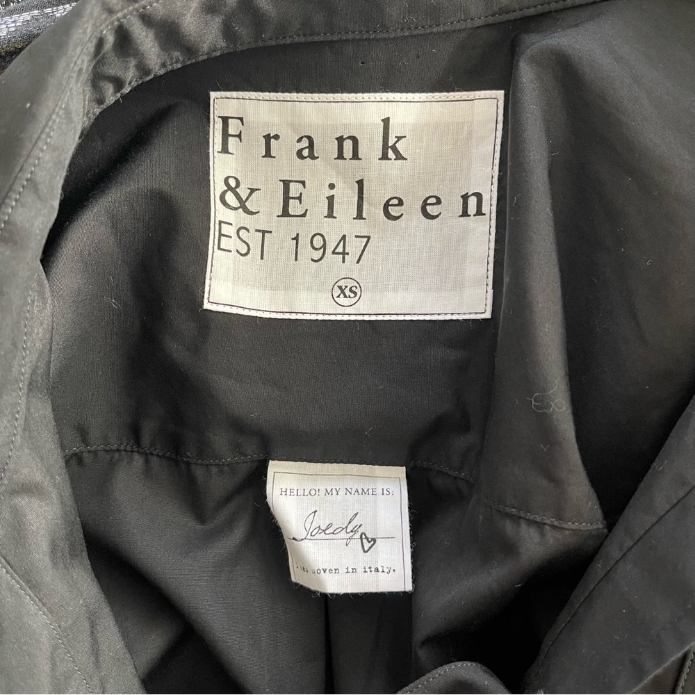 Frank & Eileen Joedy Boyfriend Button Front Black Shirt Size X-Small - Picture 10 of 13
